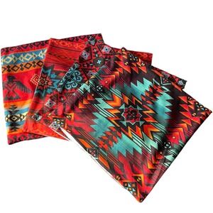 Southwestern Pillow Cover Set of 4 Aztec Geometric Decorative Accent Pillows 17"